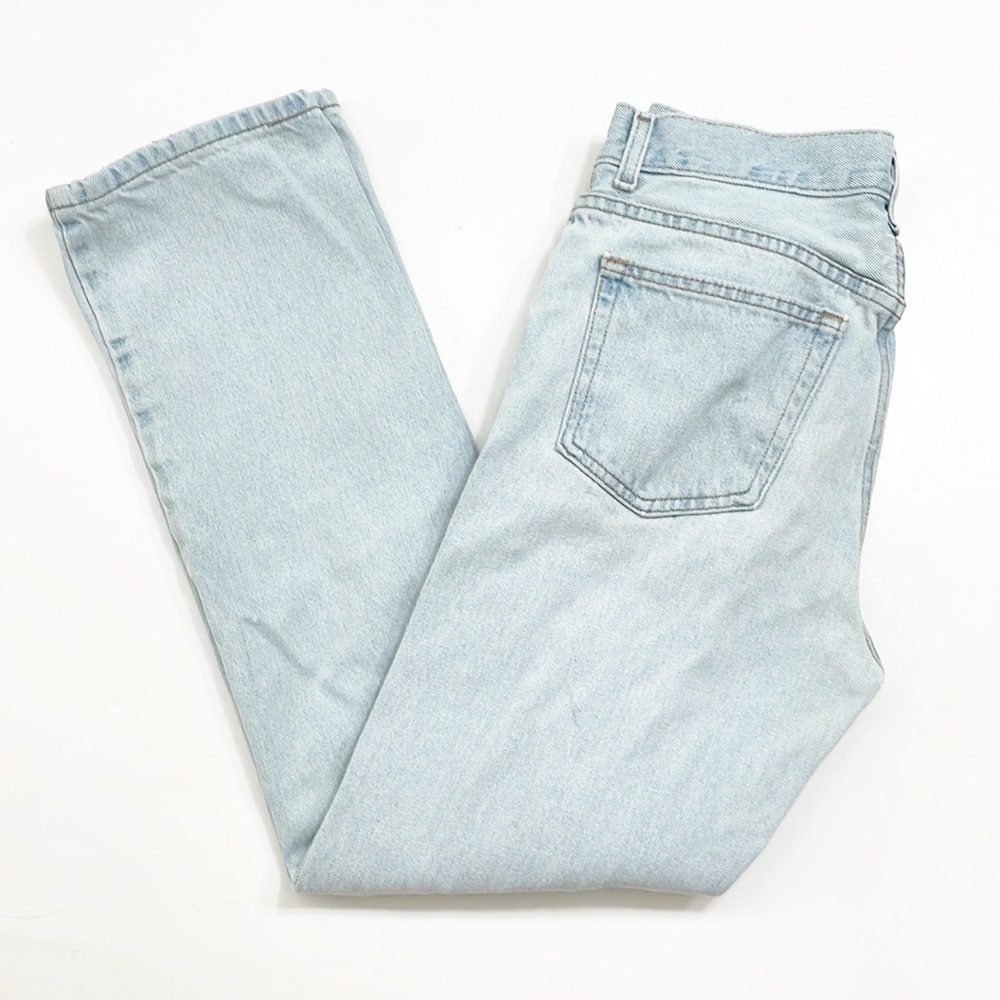 George light wash straight leg denim jeans